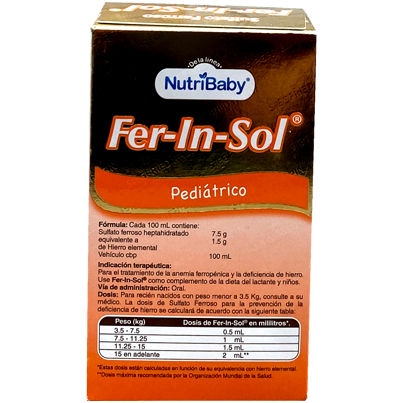 FER IN SOL PED GTS 50 ML