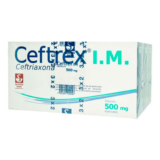 CEFTREX IM 500 MG SOL INY 3X2