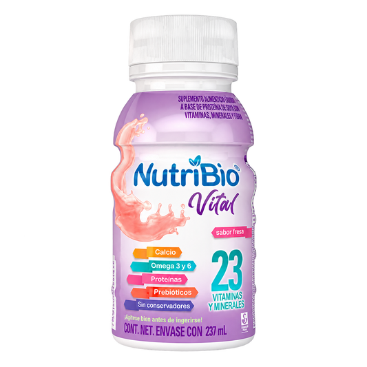NUTRIBIO VITAL FRESA 237ML — fondo transparente, formato 1:1