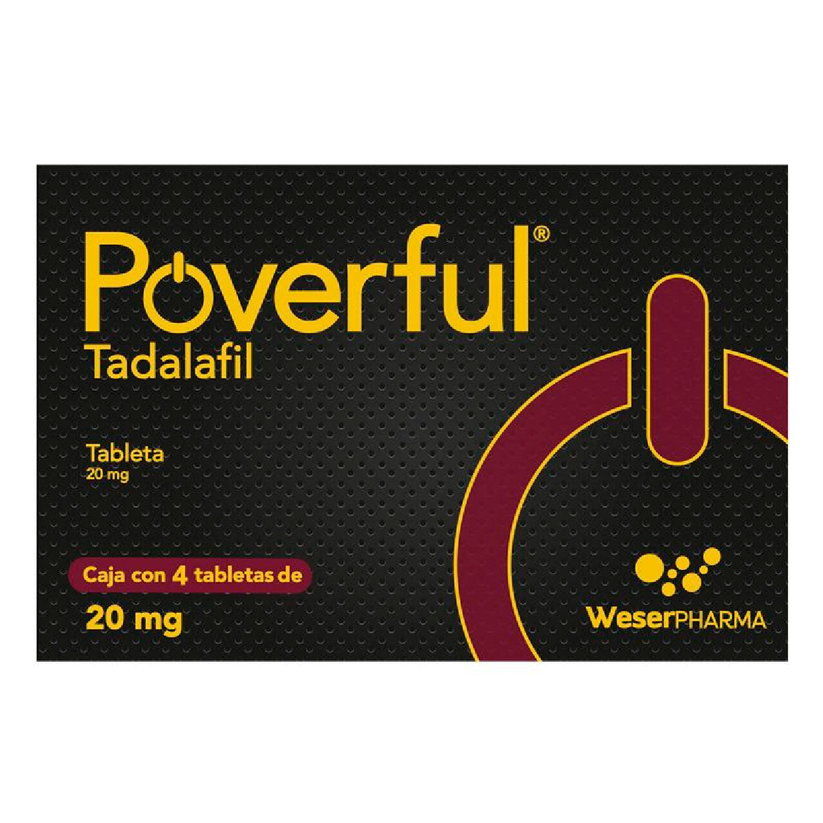 POVERFUL 20 MG 4 TAB TADALAFIL