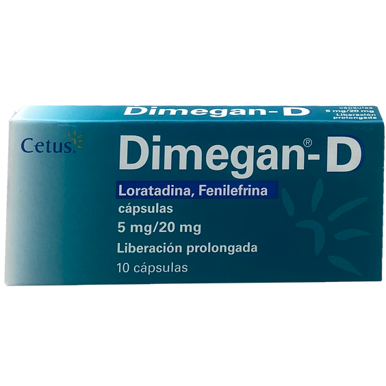 DIMEGAN D 5 20 MG CAPS 10 375