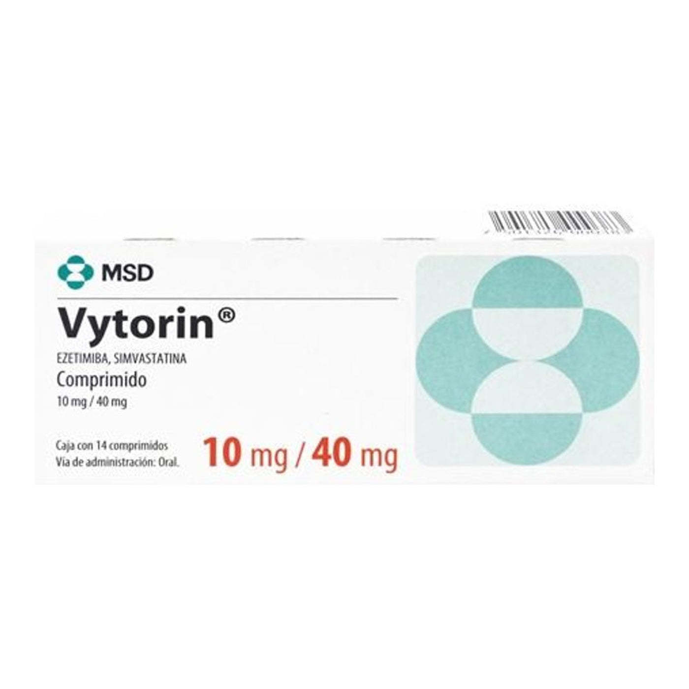 VYTORIN 10 40 MG CPR 14 - 7501326000383