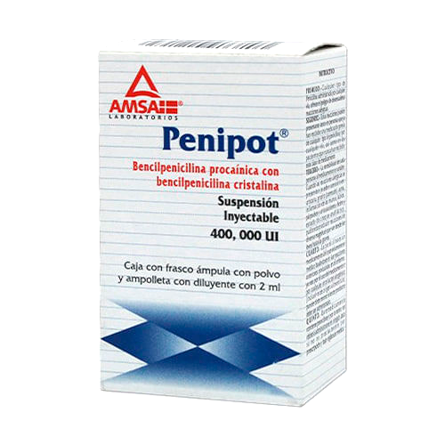 PENIPOT AMP  400 U AMSA Bencilpenicilina Cristalina Bencilpenicilina Procainica