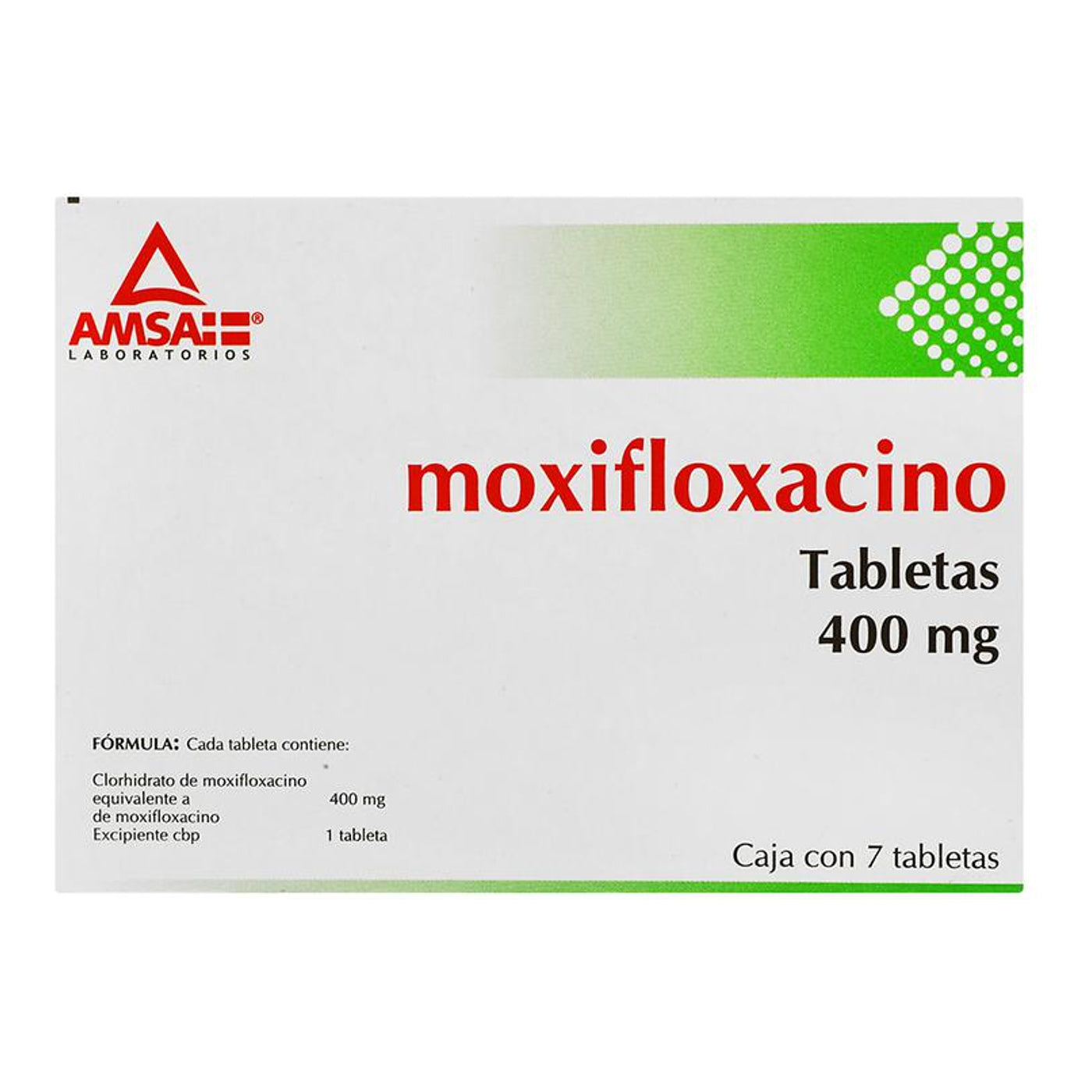 MOXIFLOXACINO 7 TAB 400MG AMSA - 7501349018150