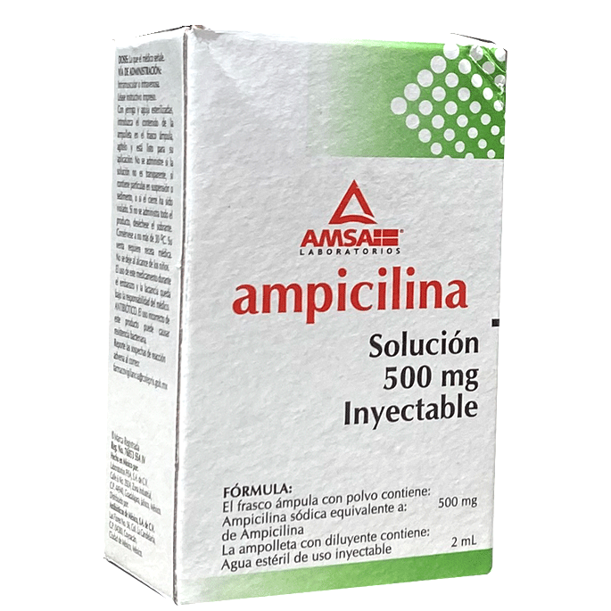 AMPICILINA 500MG C 2 AMP AMSA