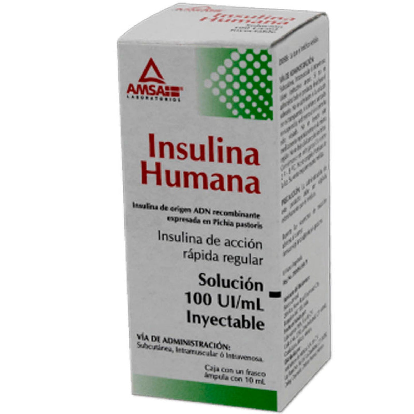 INSULINA HUMA 100UI R 10ML AMSA LGEN