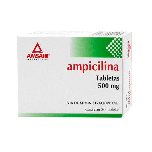 AMPICILINA 500MG TAB C20 AMSA