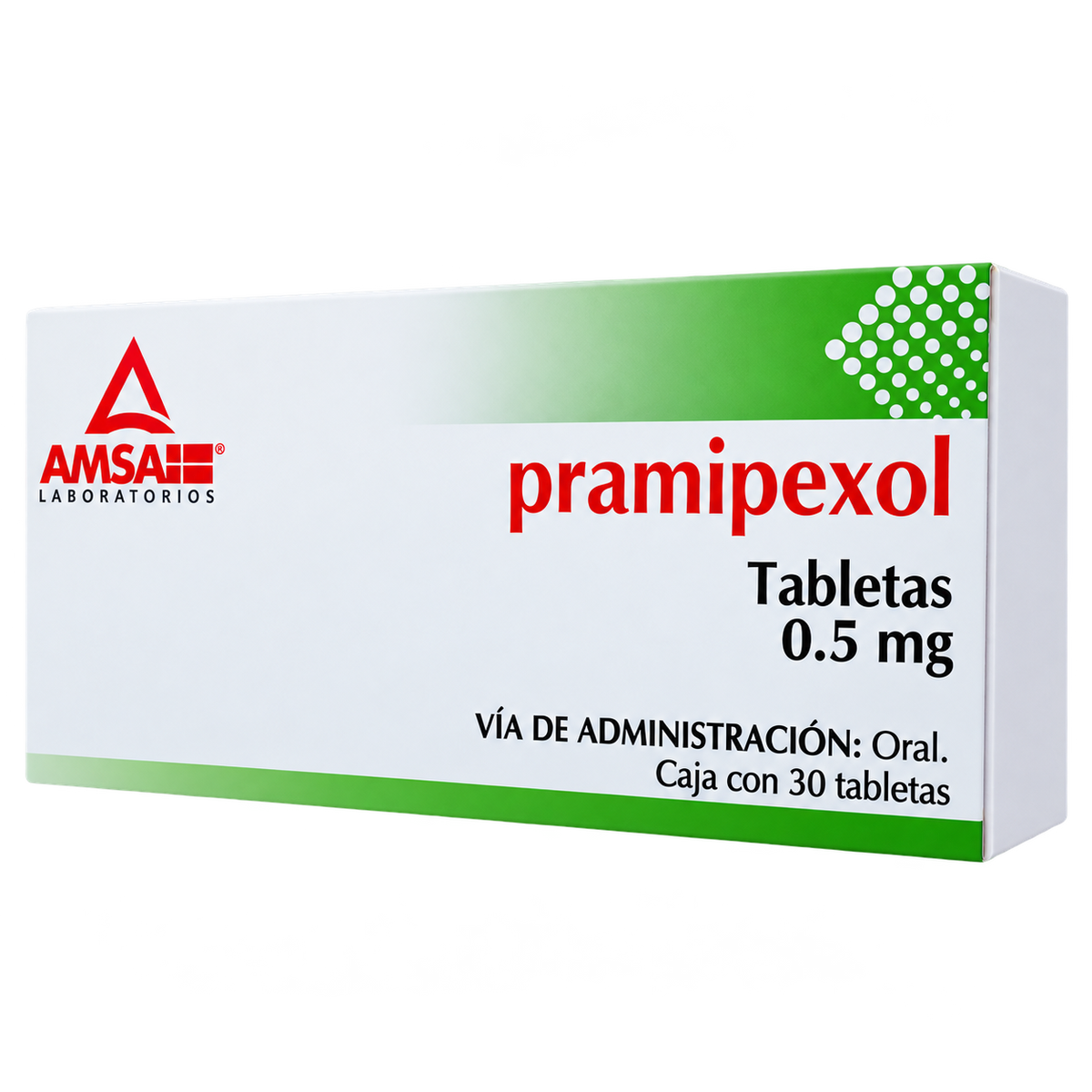 PRAMIPEXOL 0 5MG TAB C30 — fondo transparente, formato 1:1