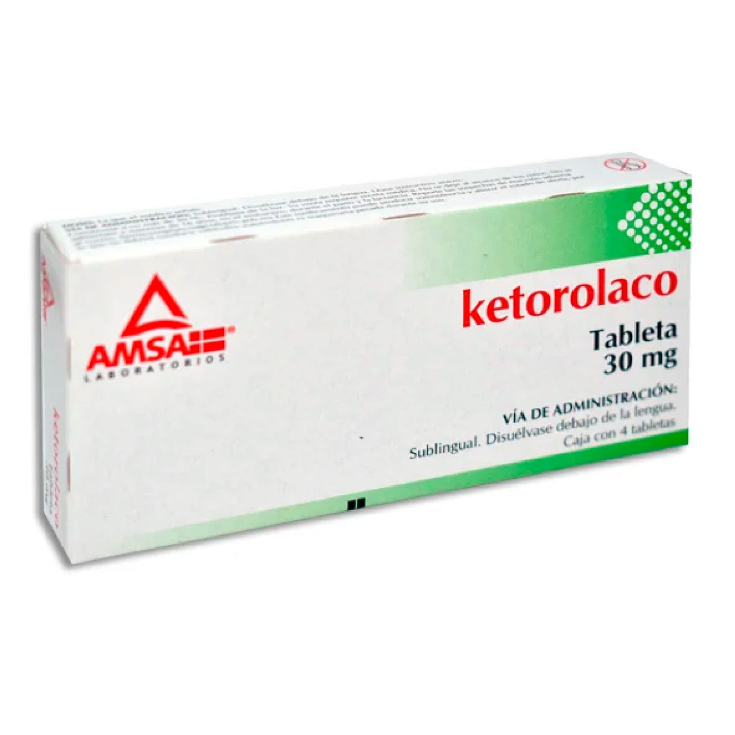 KETOROLACO SUBLINGUAL 30 MG TABSC 4  amsa