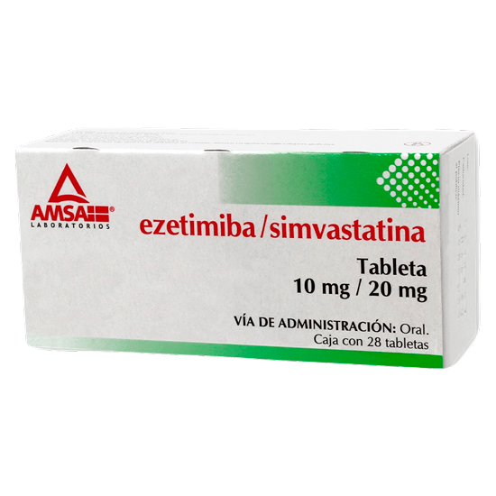 EZETIMIBA SIMVASTATINA 10 20MG TABC28 AMSA