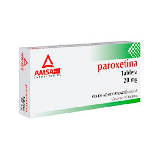 PAROXETINA 20MG TAB 10 AMSA LGEN