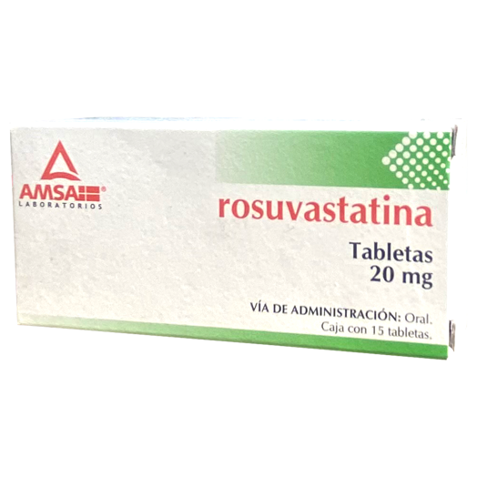 ROSUVASTATINA 20MG TAB 15 AMSA