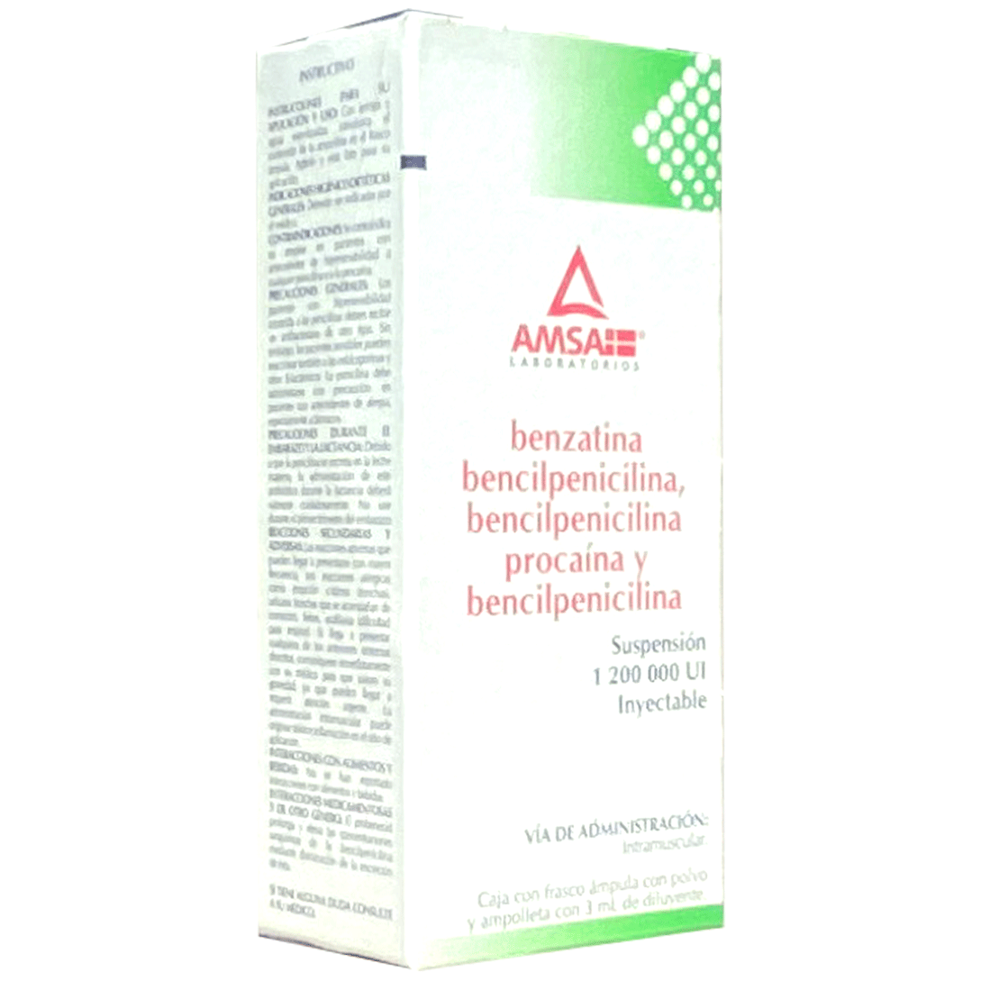 BENCILPENICILINA benzatinica compuesta 1 200 000 UI Iny AMSA