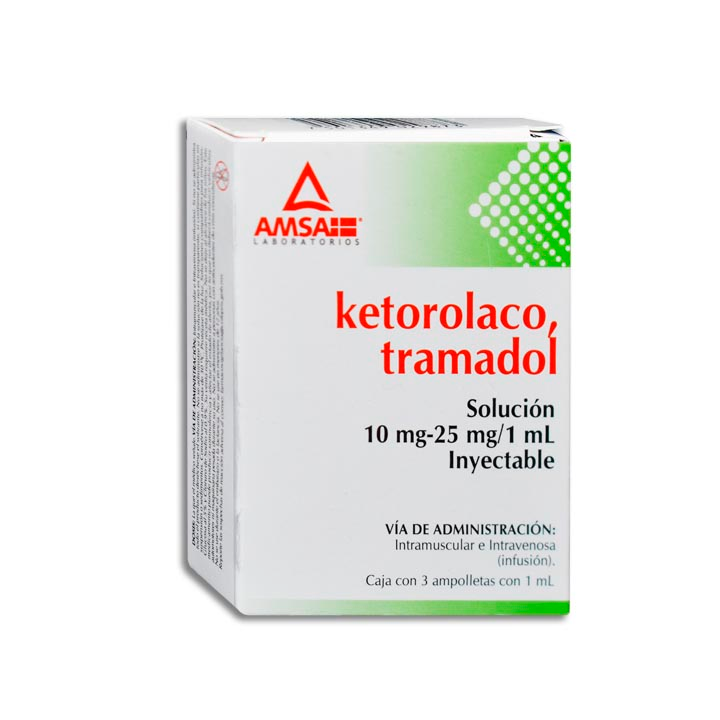 KETOROLAC TRAMADOL 10 25 MG SOL INY 3 AMP