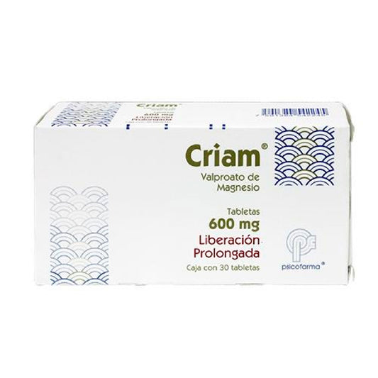 CRIAM 600 MG TAB 30 Valproato de Magnesio