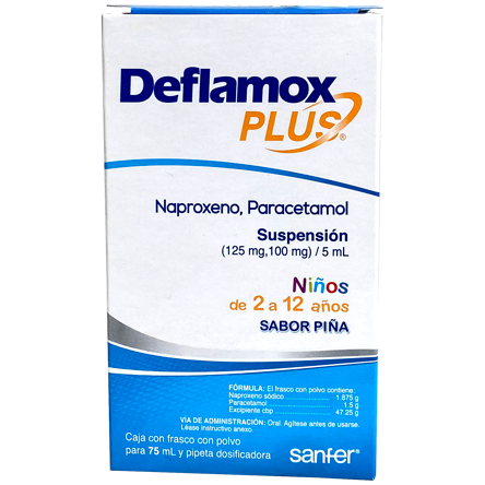 DEFLAMOXPLUS 125 100MG 5ML SUSP75ML