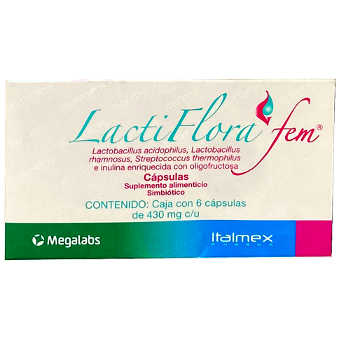 LACTIFLORA FEM 430MG SUP ALIM 6CAPS
