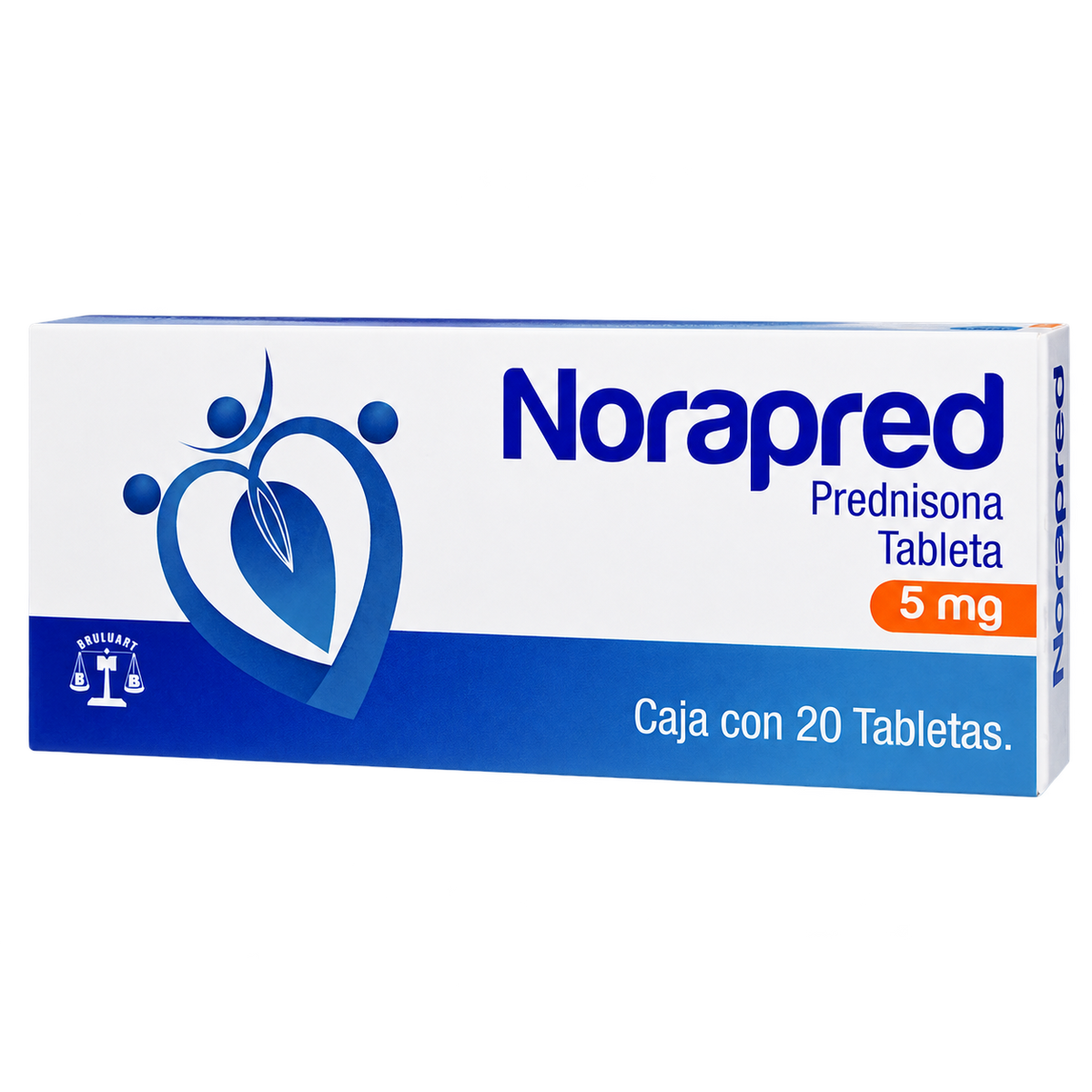 PREDNISONA 5 MG TAB 20 NORAPRED — fondo transparente, formato 1:1