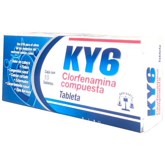 KY6 TAB10 Clorfenamina Compuesta