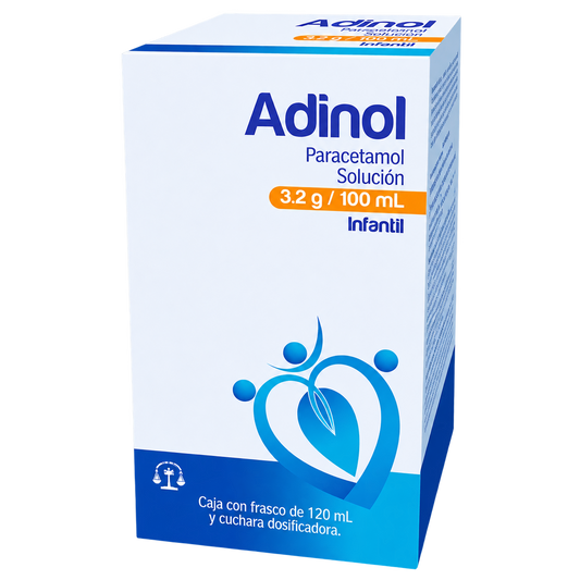 PARACETAMOL ADINOL SOL INFANTIL FCO 120ML — fondo transparente, formato 1:1
