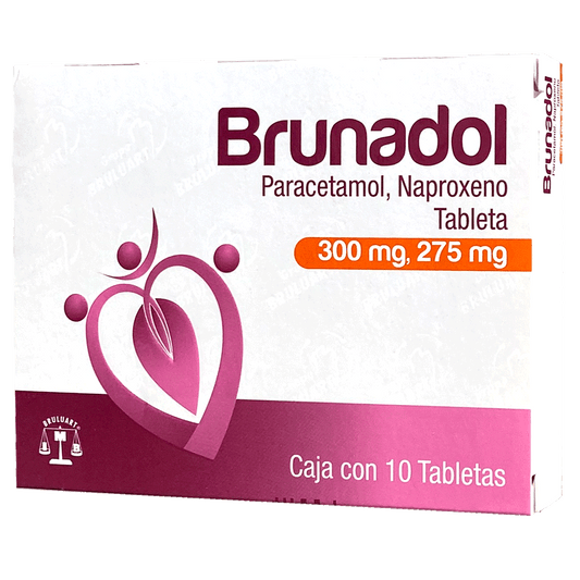 BRUNADOL 300 275 MG C 10 TAB Naproxeno Paracetamol