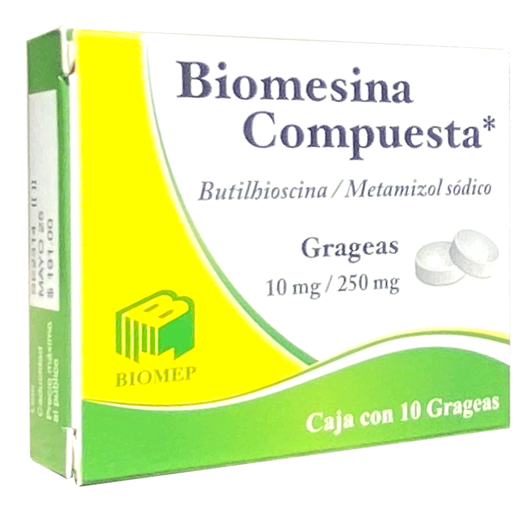 BIOMESINA COMPUESTA C 10 GRAG 10 250 Butilhioscina Metamizol