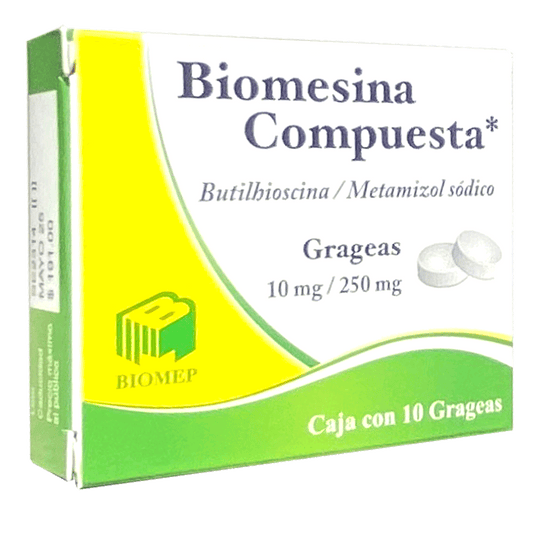 BIOMESINA COMPUESTA C 10 GRAG 10 250 Butilhioscina Metamizol