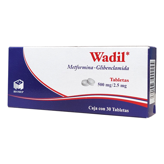 METFORMINA GLIBENCLAMIDA WADIL 500 MG 2 5 MG TAB 30