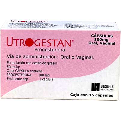 UTROGESTAN 100 MG PERLAS 15