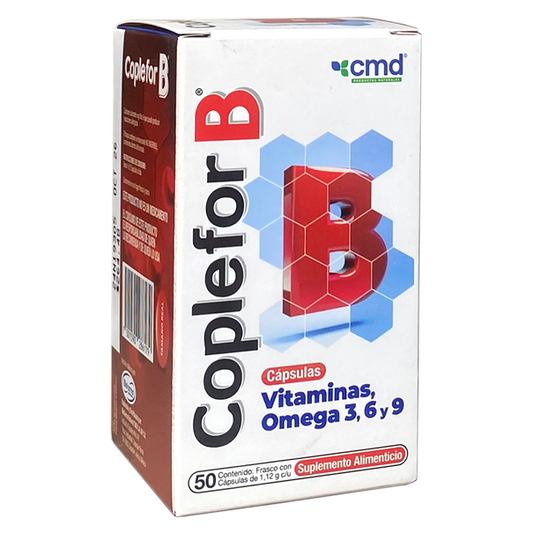 COPLEFOR B 50 C Ac Folico Omega 3  6  9 Vit B1  2  3  5  B6  B12