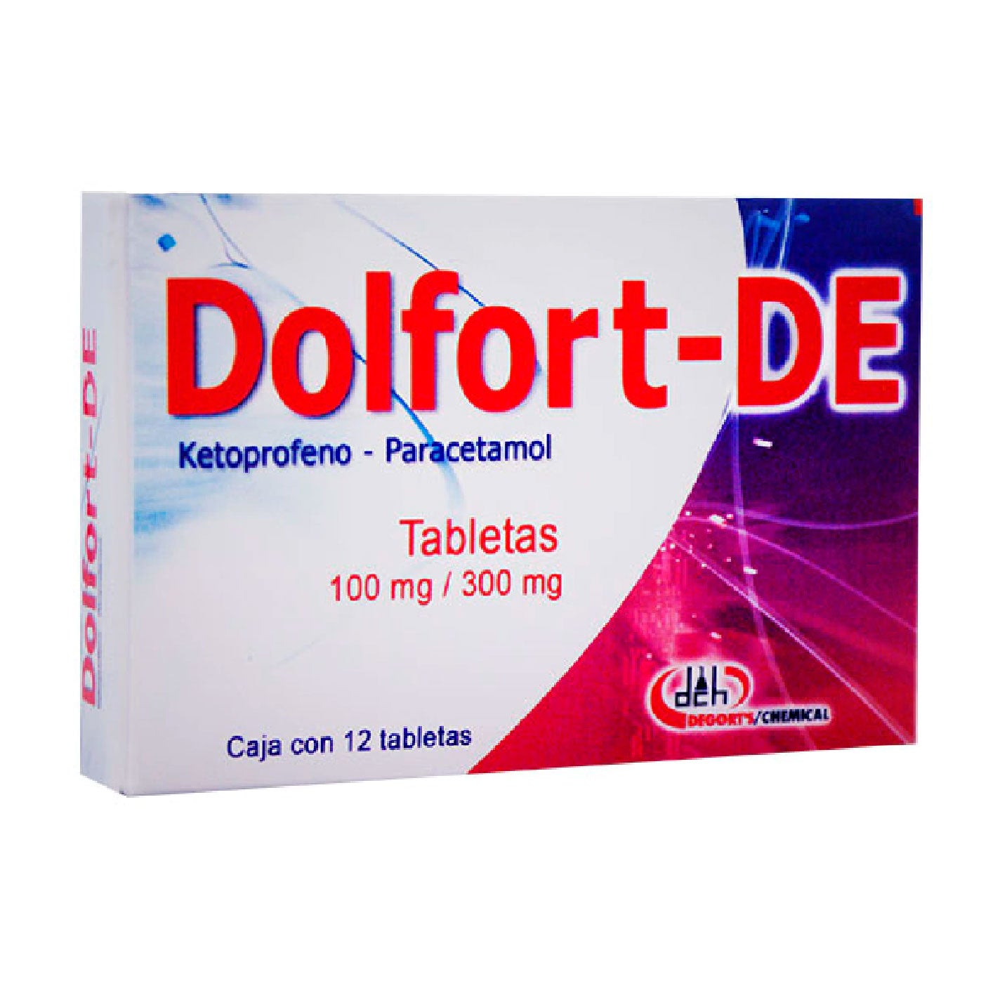PARACETAMOL KETOPROFENO DOLFORT DE TAN 12 100 300 MG