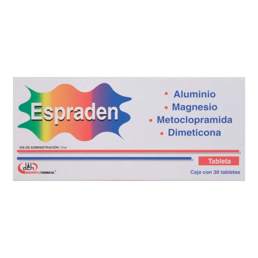 ALUMINIO DIMETICONA MAGNESIO METOCLOPRAMIDA ESPRADEN C 30 TABS