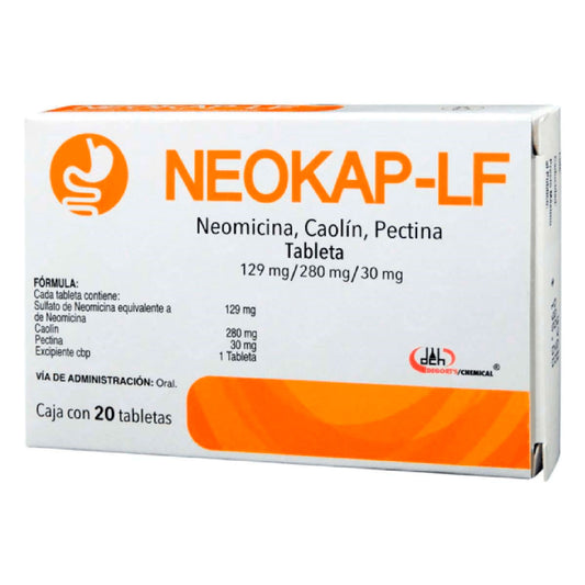 NEOMICINA CAOLIN PECTINA NEOKAP LF 20 TABS 129 280 30MG