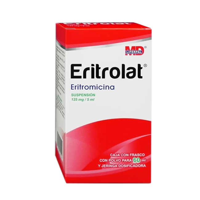 ERITROMICINA ERITROLAT    SUSP 125 MG 60 ML