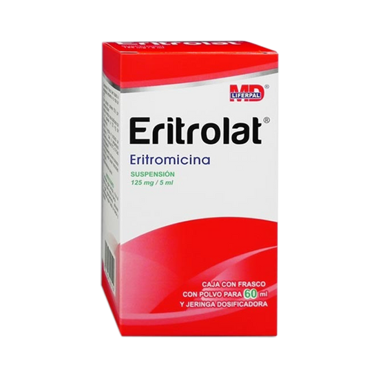 ERITROMICINA ERITROLAT    SUSP 125 MG 60 ML