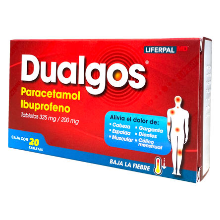 DUALGOS T 20 Ibuprofeno Paracetamol