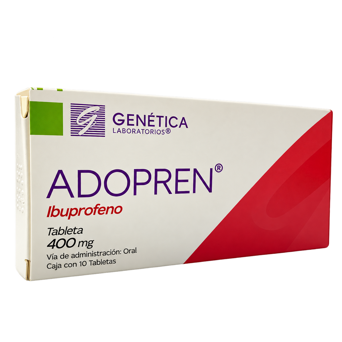 IBUPROFENO ADOPREN T 10 400MG — fondo transparente, formato 1:1