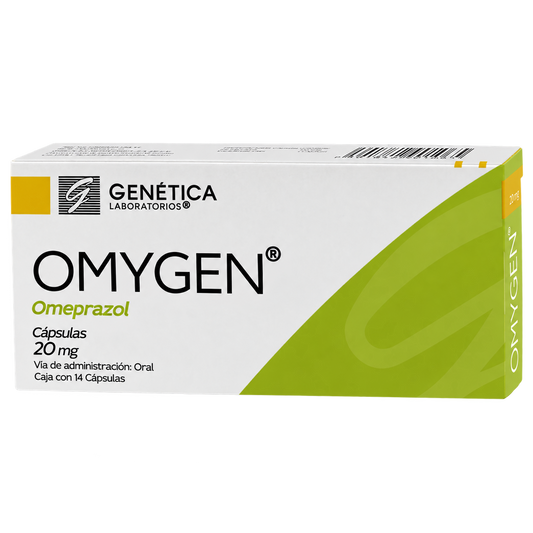 OMEPRAZOL OMYGEN 20MG CAP C14 — fondo transparente, formato 1:1