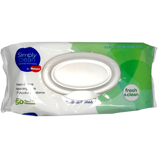 TAS HUM HUGGIES SIMPLY CLEAN C 50
