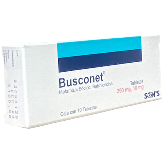 BUSCONET TAB  C 10  Butilhioscina Metamizol