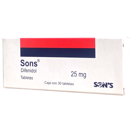 SONS 25MG TAB C 30 Difenidol