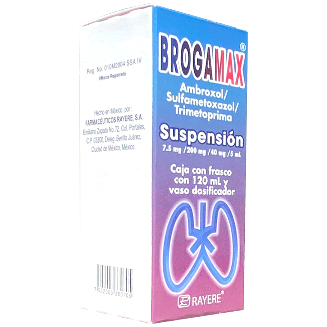 AMBROXOL TRIMETOPRIMA SULFAMETAXAZOL BROGAMAX SUSP 120 ML  FCO