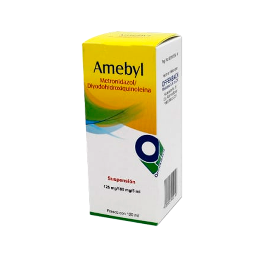 DIYODOHIDROXIQUINOLEINA METRONIDAZOL AMEBYL SUSP 120ML