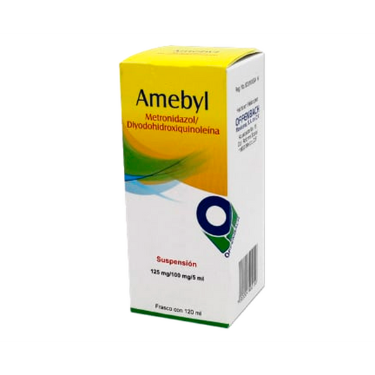 DIYODOHIDROXIQUINOLEINA METRONIDAZOL AMEBYL SUSP 120ML
