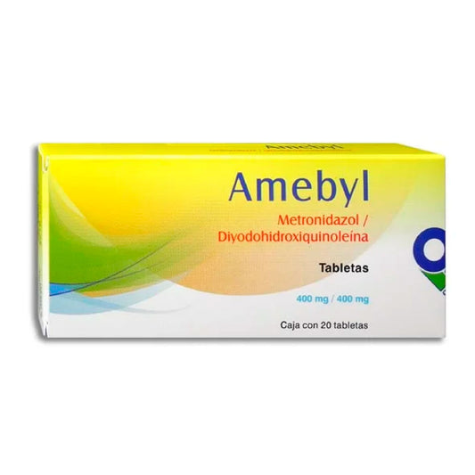 DIYODOHIDROXIQUINOLEINA METRONIDAZOL AMEBYL TAB C 20