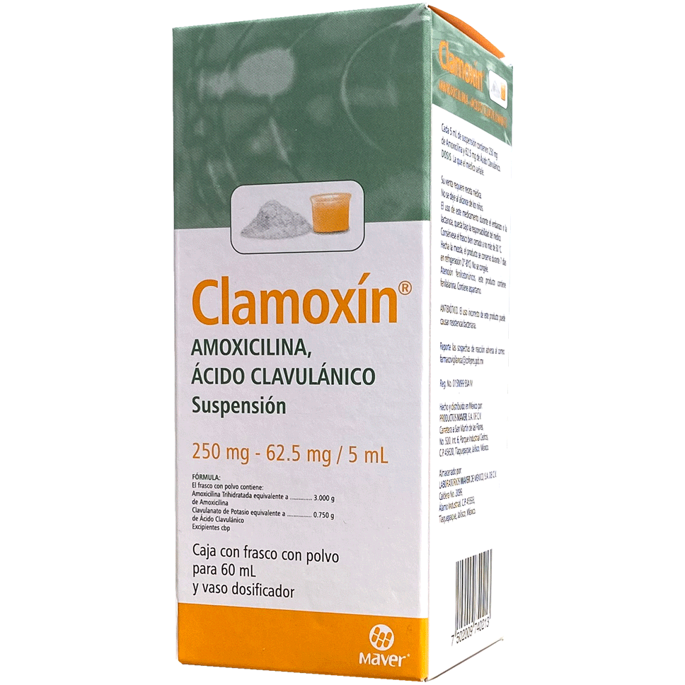 CLAMOXIN SUSP 250 62 5 MG  P 60 MLAmoxicilina Ac Clavul