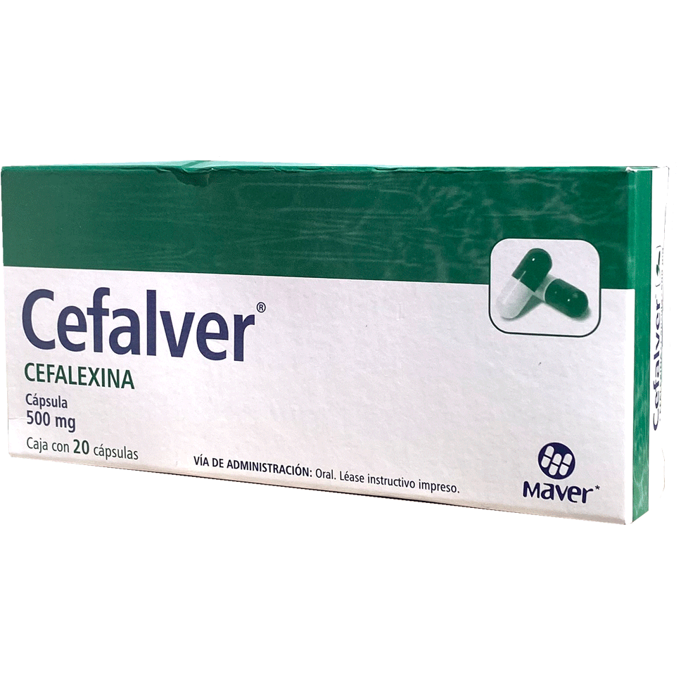 CEFALVER    500MG C 20 CAPS Cefalexina
