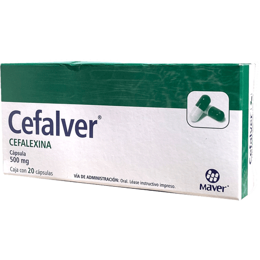 CEFALVER    500MG C 20 CAPS Cefalexina