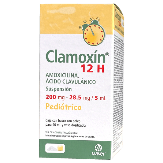 AMOXICILINA CLAMOXIN AC CLAVUL 12H SUSP PED 200 28 5 MG 40 ML