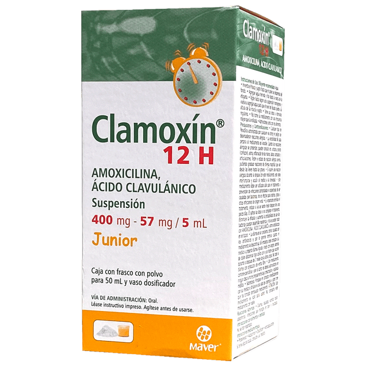 AMOXICILINA CLAMOXIN AC CLAVUL 12H SUSP JR 400 57 MG 50 ML – Farmacias ...
